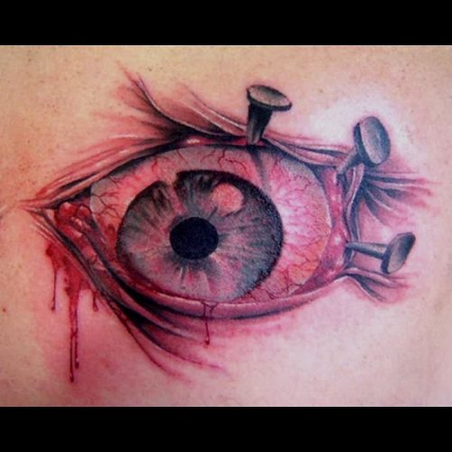 Injured Eye Tattoo