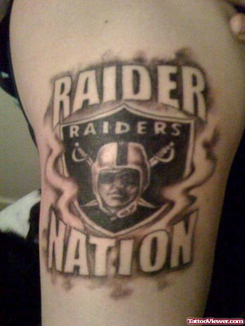 Raider Nation Face Tattoo