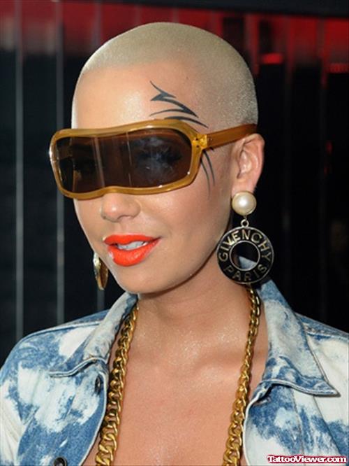Tribal Tattoo On Amber Rose Face