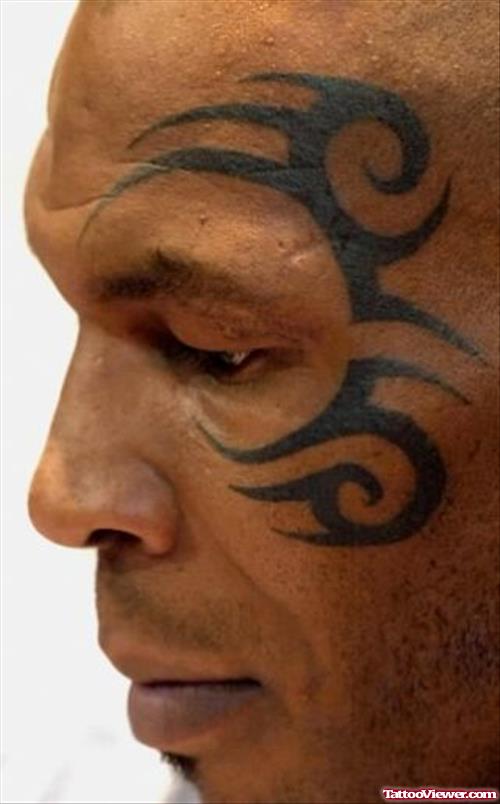 Mike Tyson With Tribal Face Tattoo
