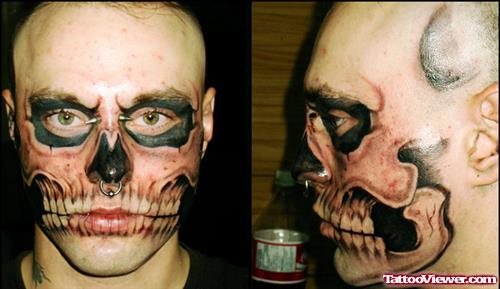 Skull Face Tattoo For Men