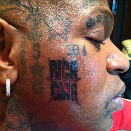 Rich Ganf Face Tattoo