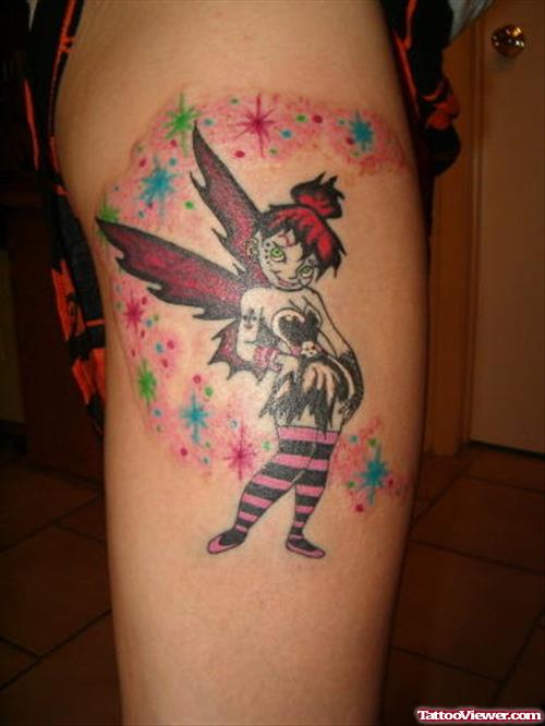 Twinkling Stars And Fairy Tattoo