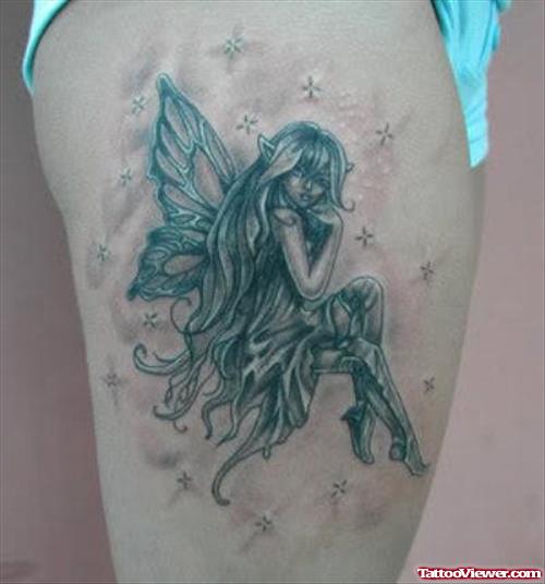 Stars And Fairy Tattoo
