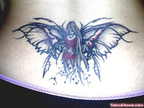 Lowerback Fairy Tattoo For Girls