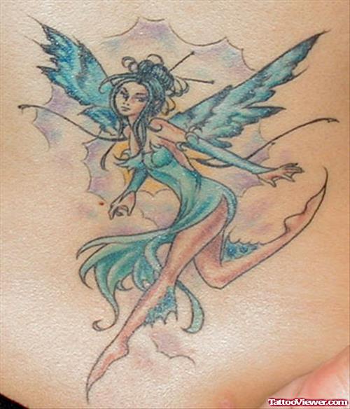 Beautiful Color Fairy Tattoo Design