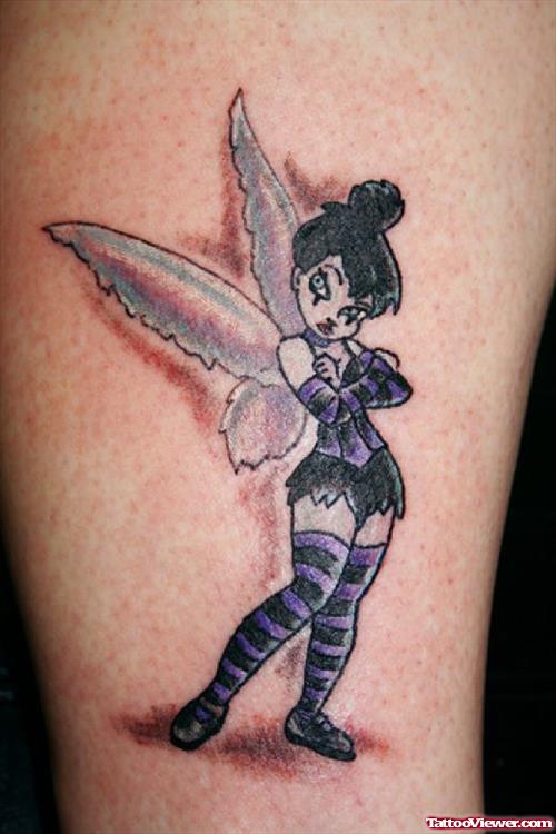 Fairy Tattoo On Half Sleeve