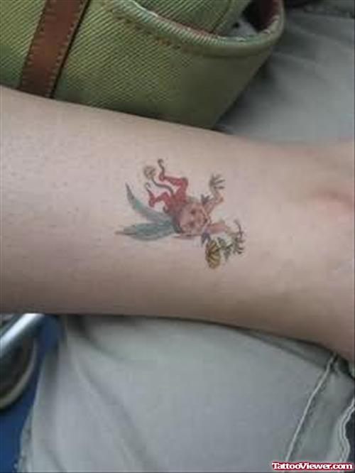 Small Fairy Tattoo On Ankle