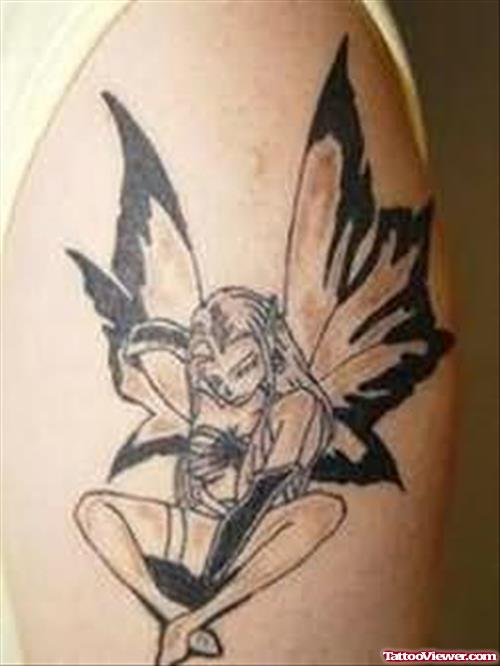 A Fairy Tattoo On Shoulder
