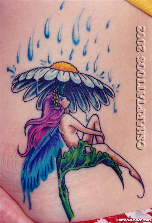 Fairy In Rain Tattoo