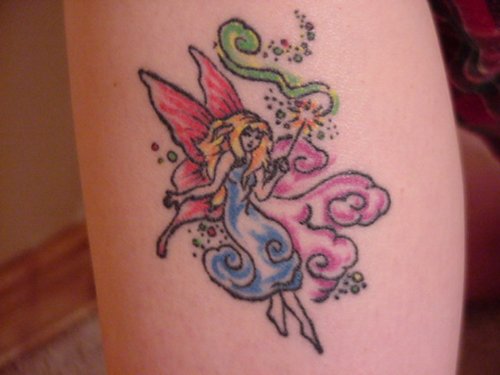 Colored New Fairy Tattoo