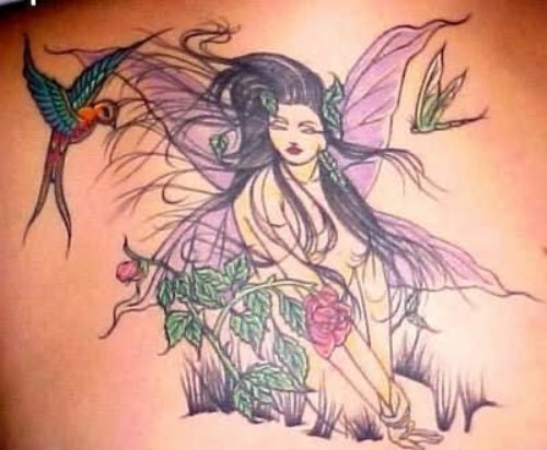 Mystical Fairy Tattoo Design