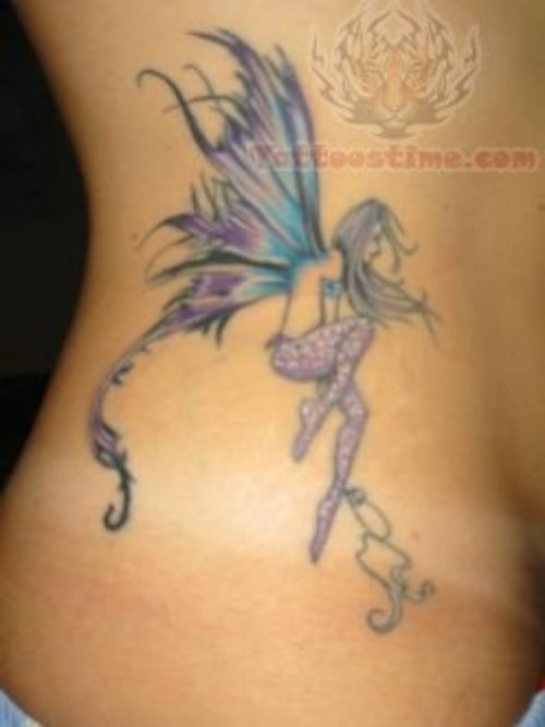 Girl Rib Side Fairy Tattoo