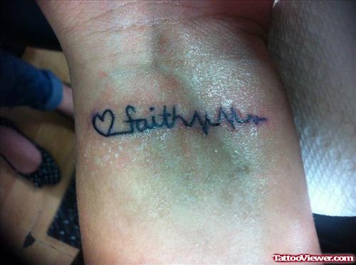 Tiny Heart And Life Line Faith Tattoo