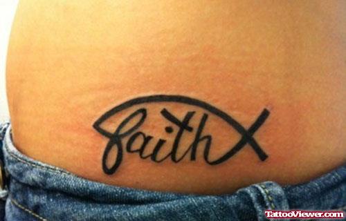 Jesus Fish Faith Tattoo Design