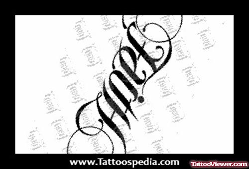 Awesome Ambigram Hope And Faith Tattoo Design