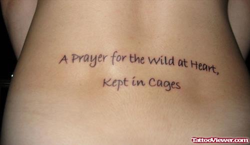 Faith Quotes Tattoos On Lowerback
