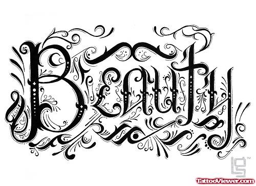 Beauty Faith Tattoo Design