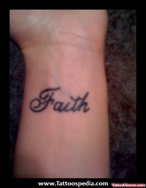 Left Forearm Faith Tattoo