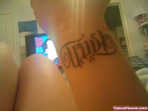 Stylish Faith Tattoo On Arm