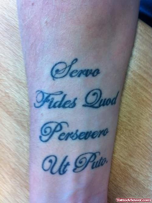 Preserve Faith Tattoo On Arm