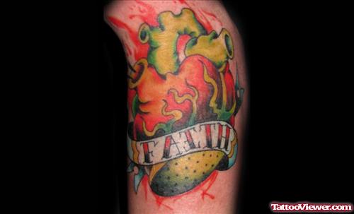 Infected Heart Faith Tattoo