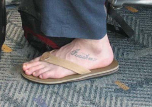 Bible Verse Faith Tattoo On Foot