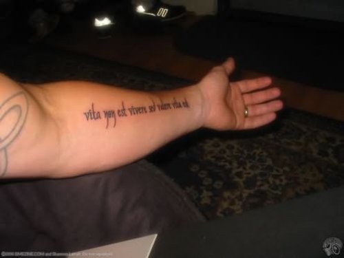 Faith Line Tattoo On Arm