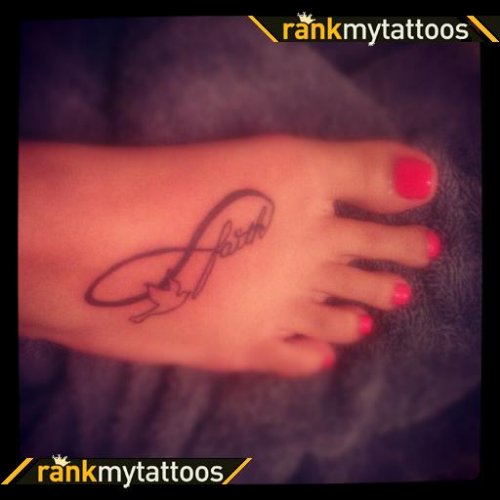 Flying Dove And Infinity Faith Tattoo