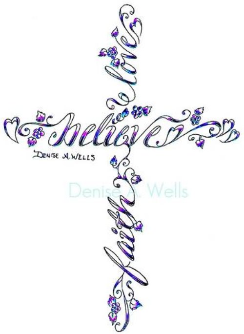 Faith wirds Tattoo Design