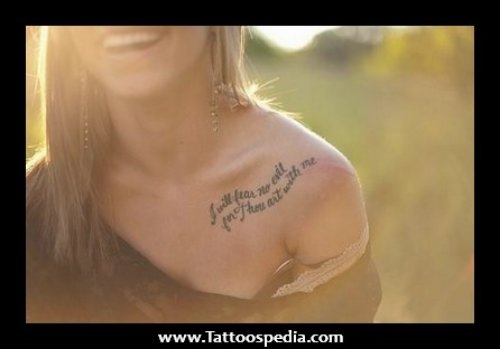 Collarbone Lettering Faith Tattoo For Girls