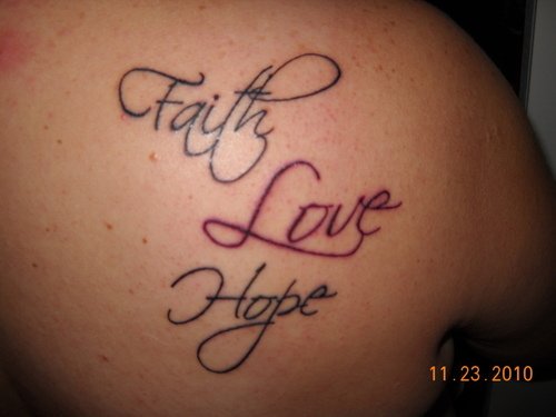 Love Hope and Faith Tattoo