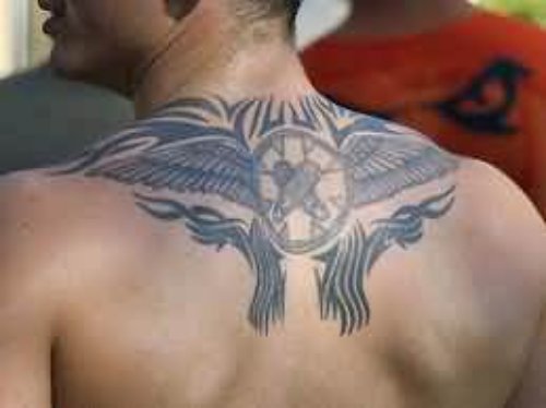 Celtic Bird Tattoo On Back