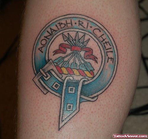 Awesome Irish Family Crest Tattoo