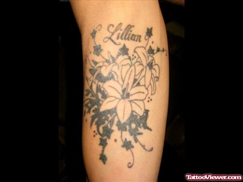 Lillian Flowers Family Crest Tattoo