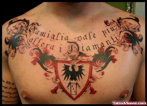 Man Chest Family Crest Tattoos