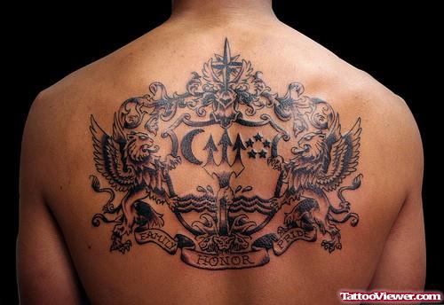 Upperback Family Crest Tattoo