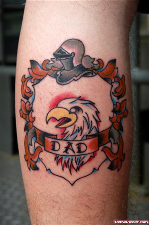 Memorable Dad Banner Family Crest Tattoo
