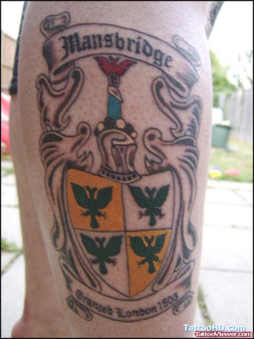 Family Crest Tattoo Closeup Picture