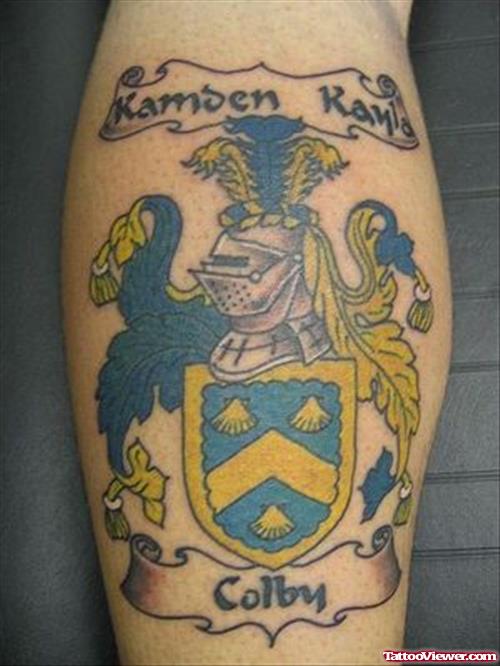 Colby English Family Crest Tattoo