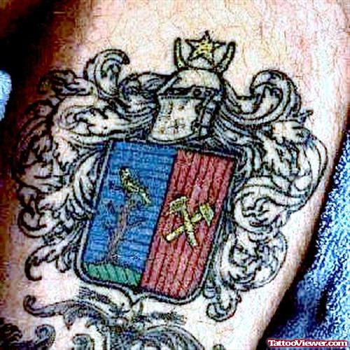 Awesome Family Crest Tattoo