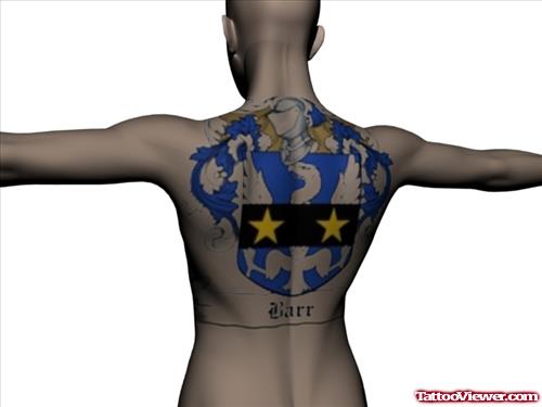 Amazing Back Body Family Crest Tattoo