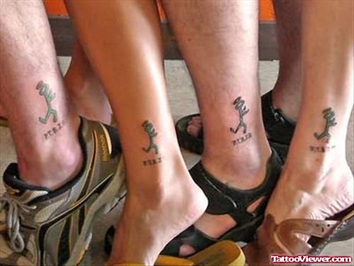 Family Tattoo Design On Ankle