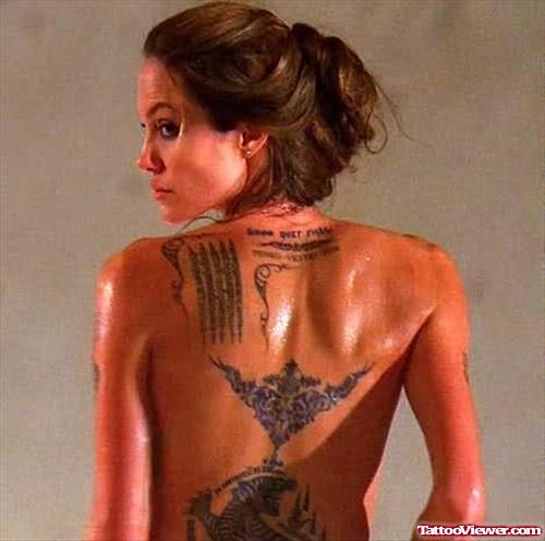 Back Tattoo - Angelina Jolie