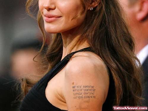 Angelina Jolie Shoulder Tattoo