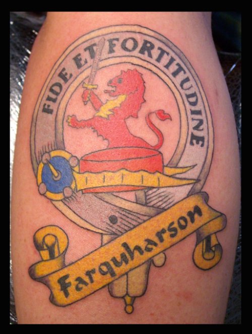 Farquharson Family Crest Tattoo