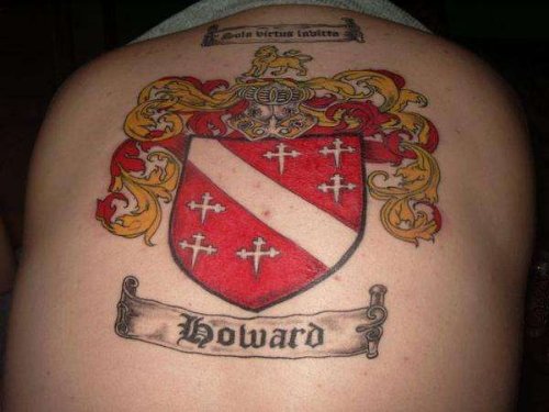 Howard Coat Family Crest Tattoo