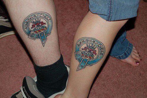 Leg Family Crest Tattoos