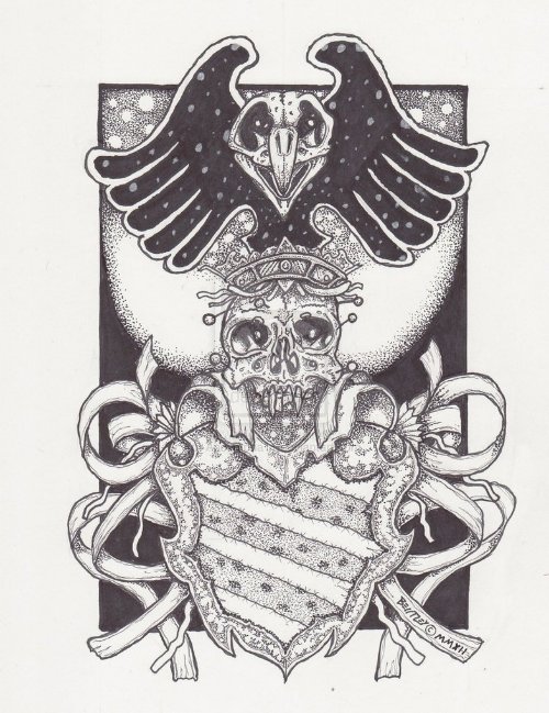 Awesome Family Crest Tattoo Design For Men