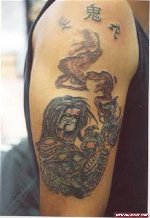 Right Half Sleeve Fantasy Tattoo